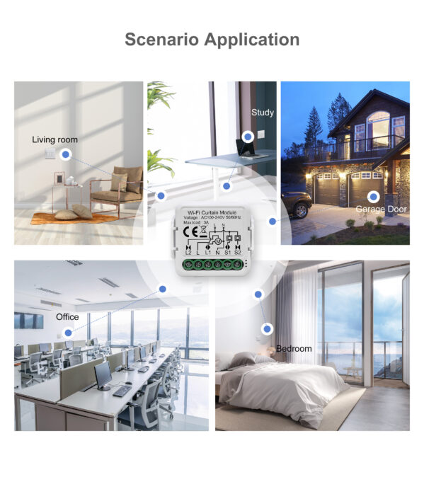 Two separate channels DIY smart curtain module – BAYAS